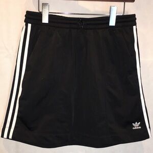 Adidas Mini Skirt | Black with White Accents | Size M